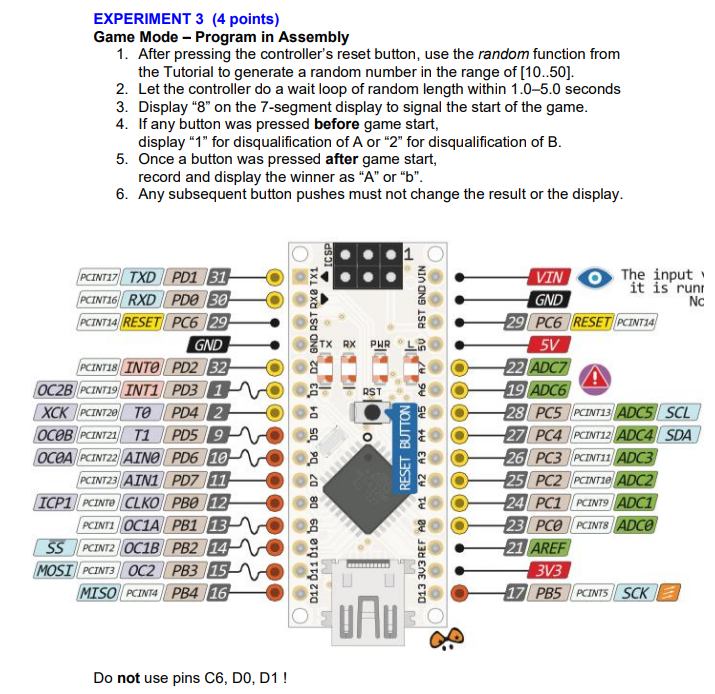 Solved EXPERIMENT 1 (4 points) Which button was pressed | Chegg.com