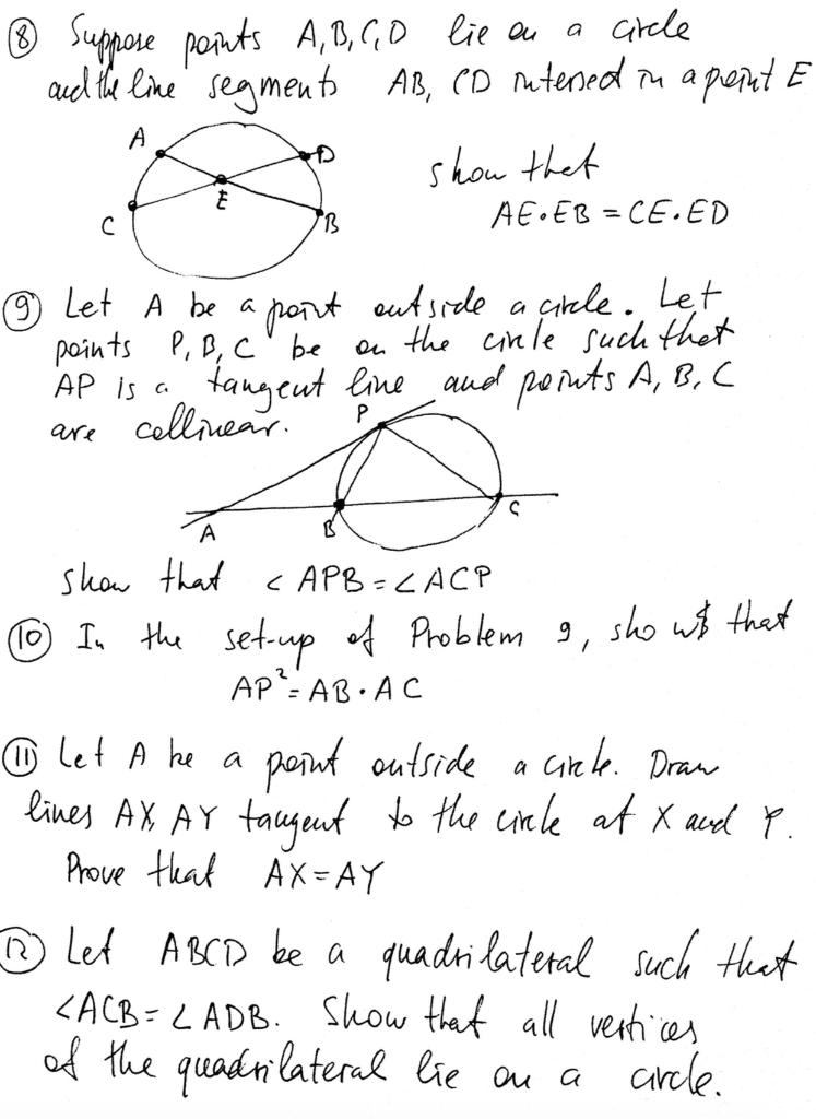 Solved & Suppose points A,B,C,D lie on a circle and the line | Chegg.com