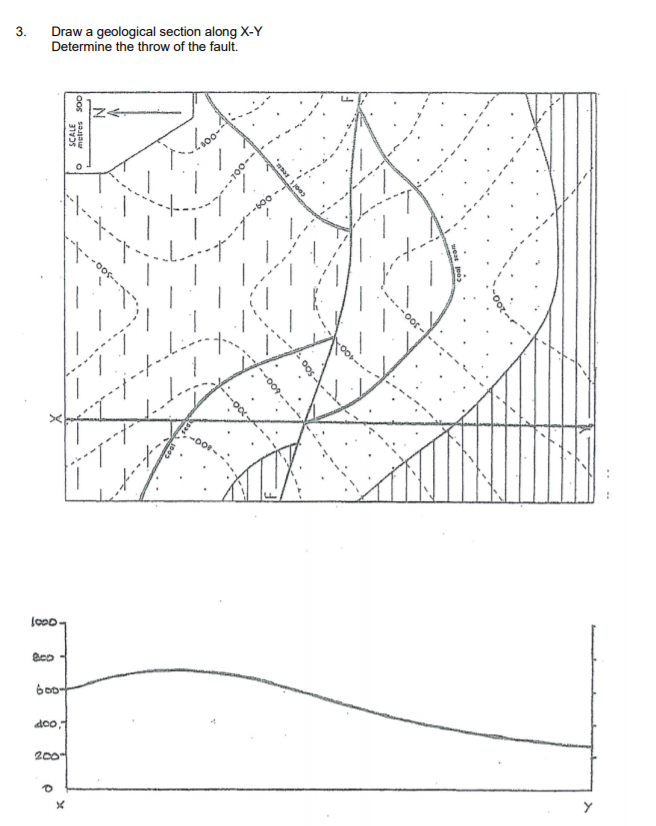 Solved 3 Draw A Geological Section Along X Y Determine The 1959