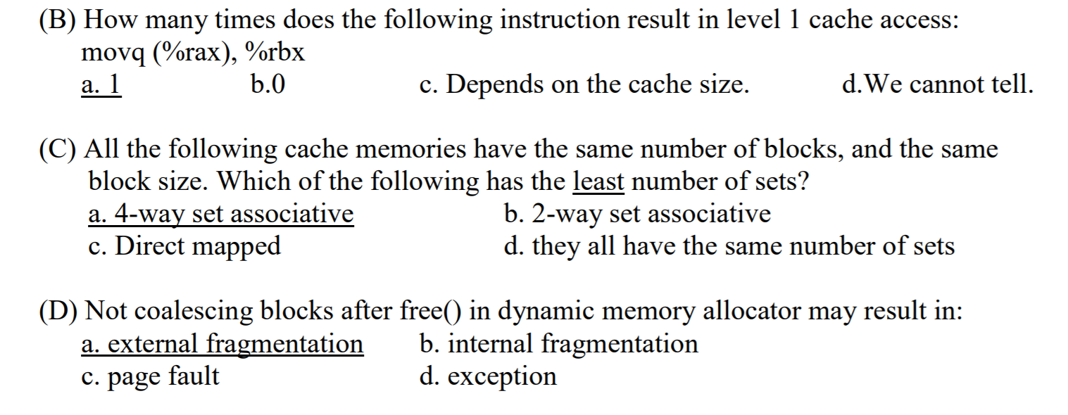 Solved (B) How many times does the following instruction