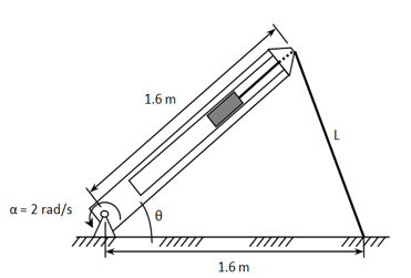 Solved A block slides on the guide of a hollow tube as shown | Chegg.com