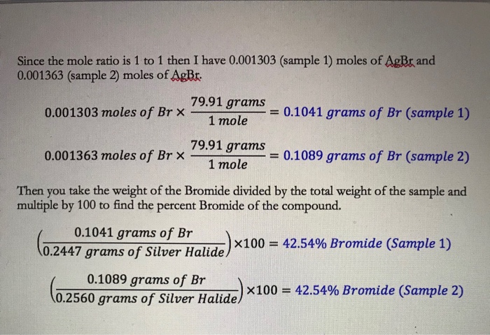 This Is My Lab Report. How Would I Find Percent | Chegg.com