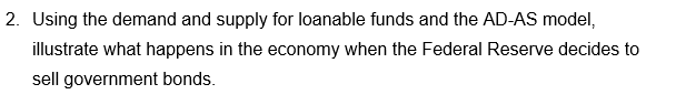 Solved 2. Using the demand and supply for loanable funds and | Chegg.com