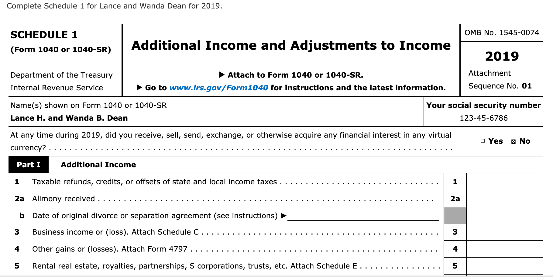 Note: This problem is for the 2019 tax year. Lance H. | Chegg.com