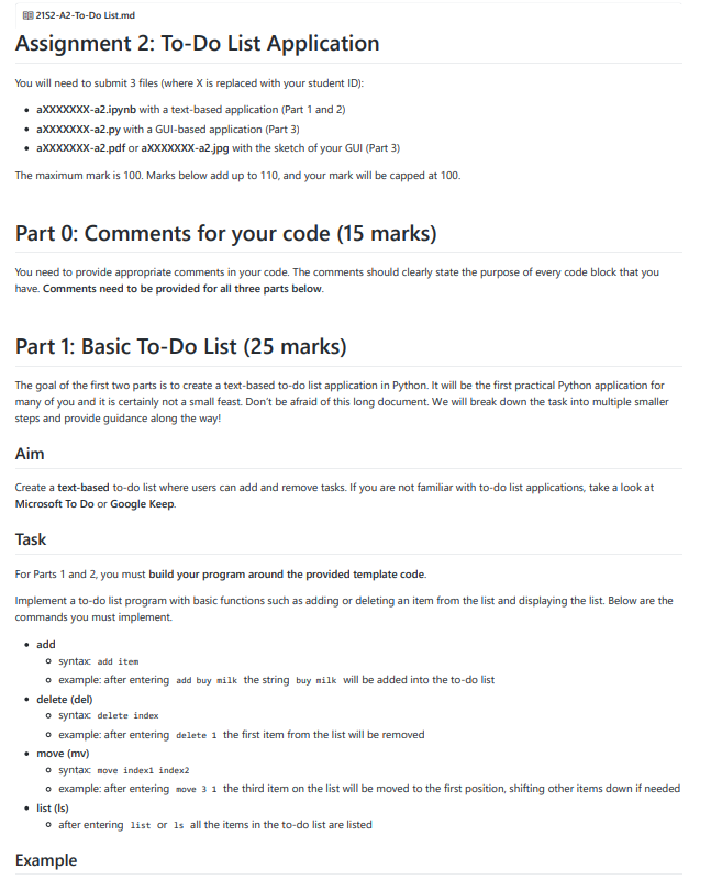 BE 2152-A2-To-Do List.md Assignment 2: To-Do List | Chegg.com