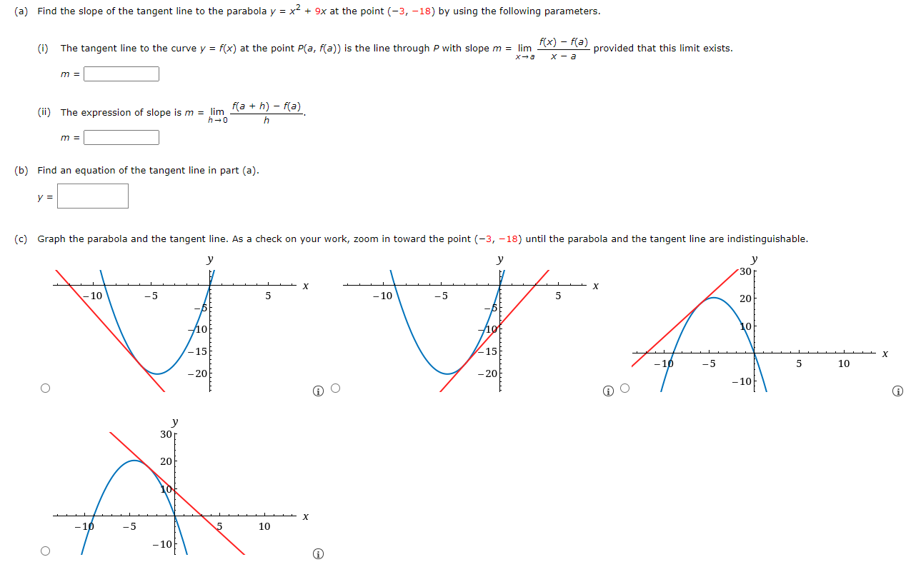 Solved (a) Find the slope of the tangent line to the