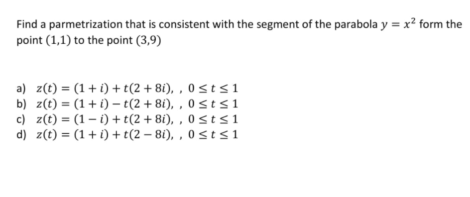 Solved Find a parmetrization that is consistent with the | Chegg.com