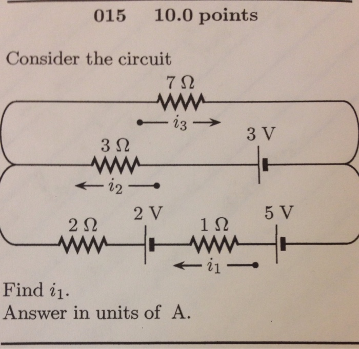 Solved 015 10.0 points Consider the circuit 23 3 V 3 S 2 V 5 | Chegg.com