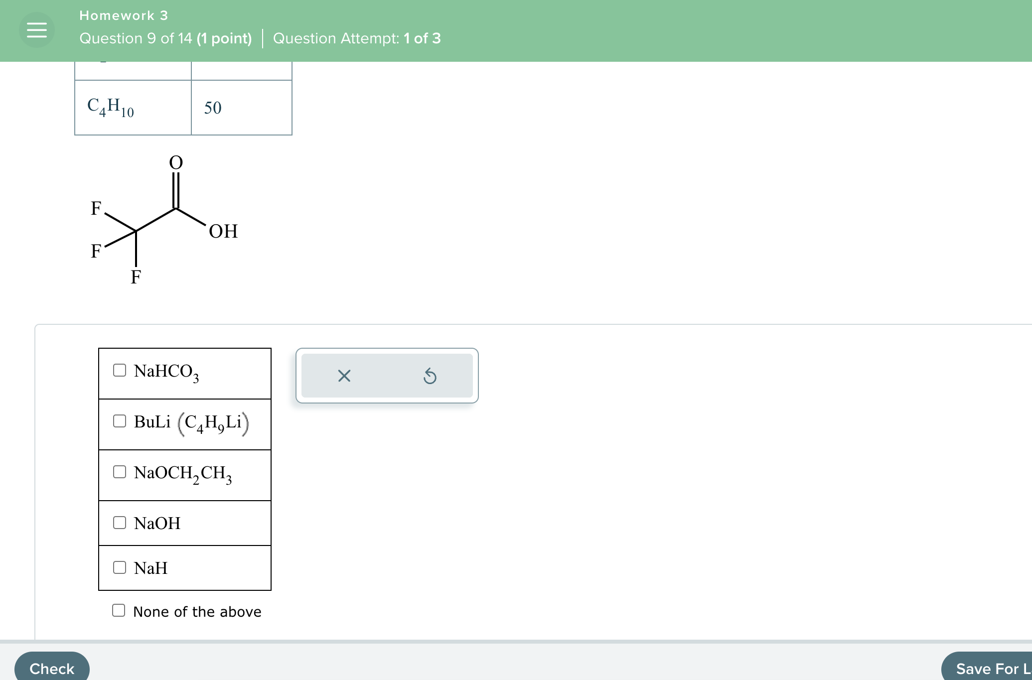 Solved The Most Acidic Proton On The Molecule Below Has