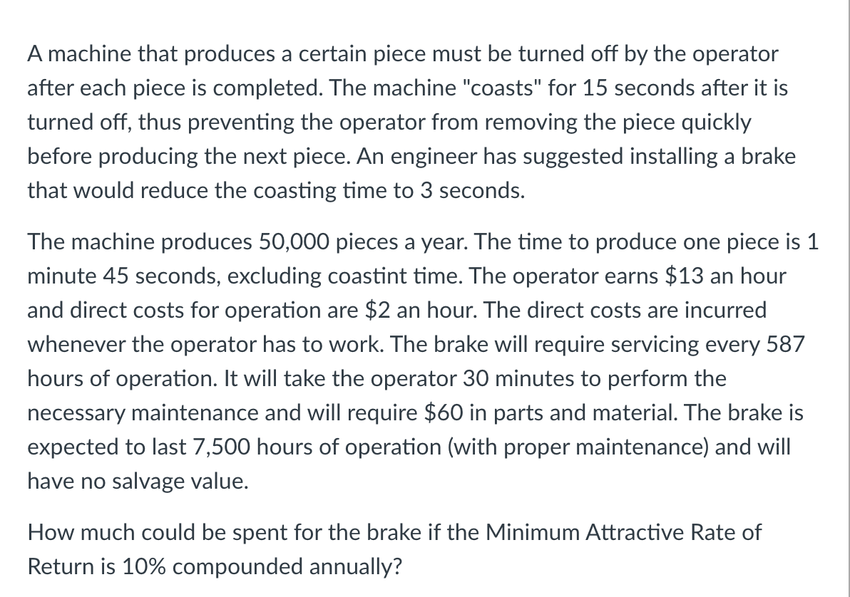 Solved A Machine That Produces A Certain Piece Must Be | Chegg.com
