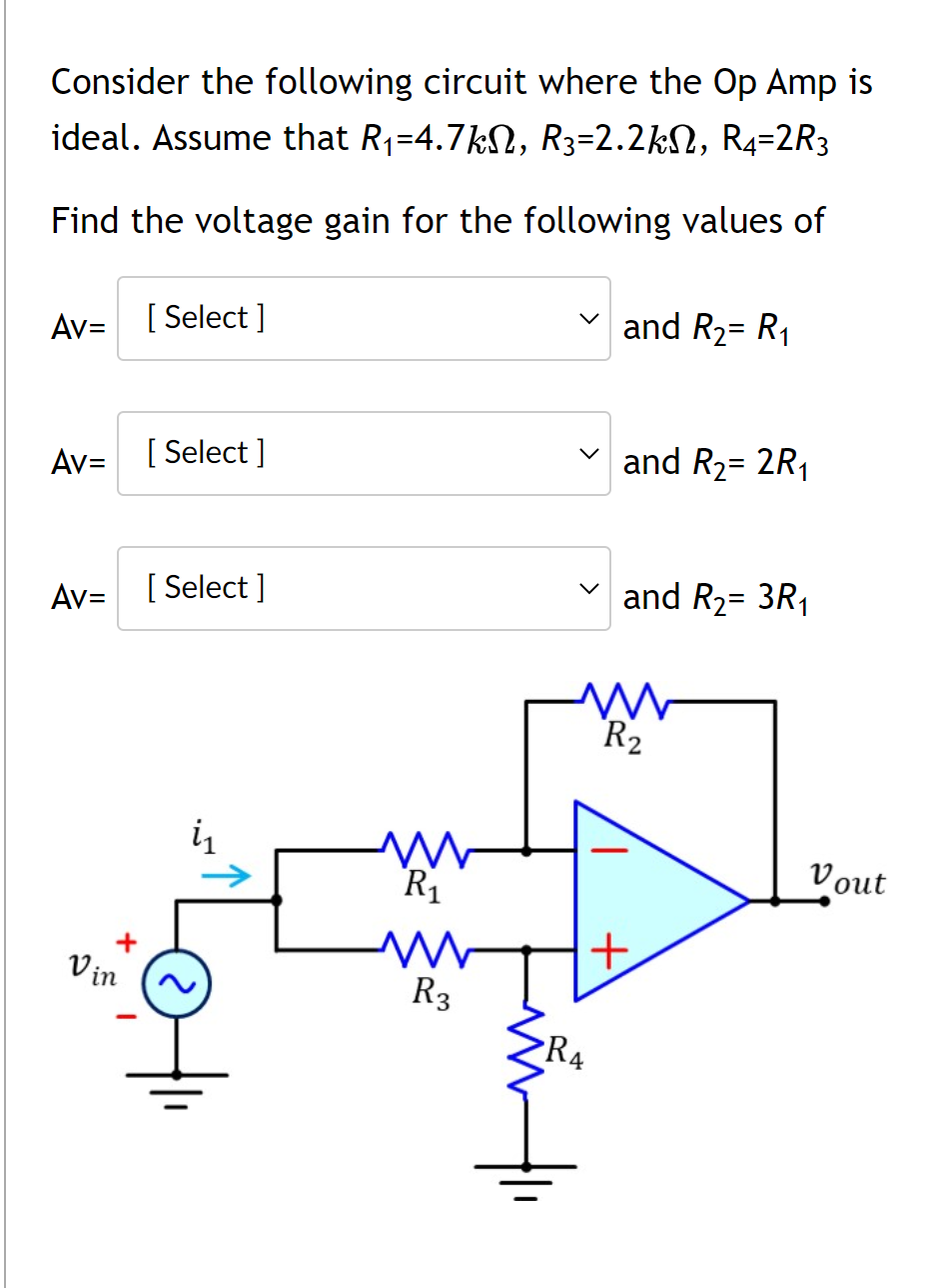 Solved The following circuit uses an ideal Op-Amp. Assuming | Chegg.com