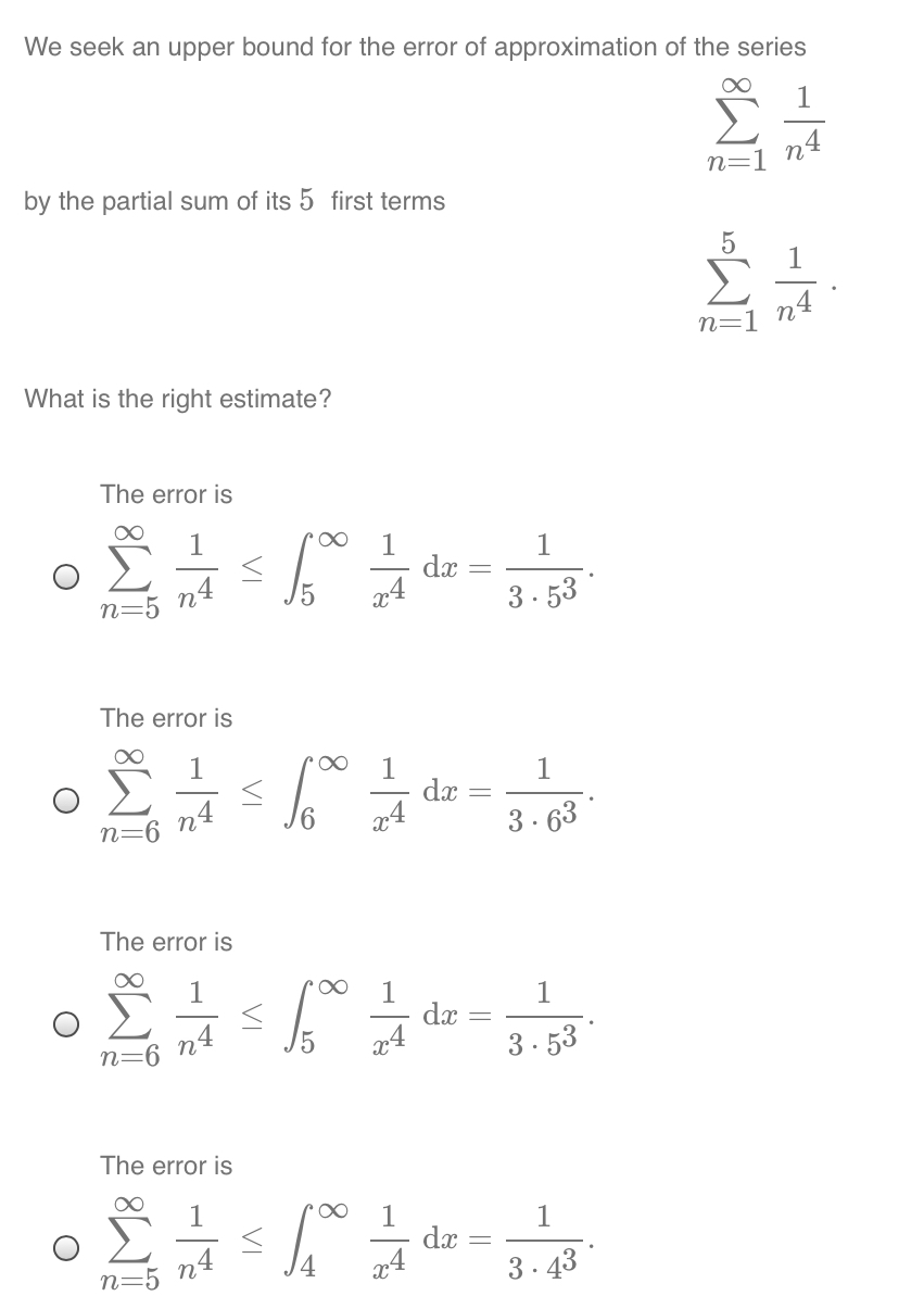 Solved We seek an upper bound for the error of approximation | Chegg.com