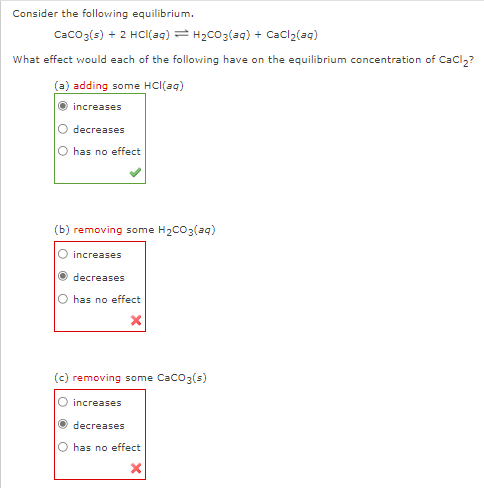 Solved Consider the following equilibrium. CaCO3(s) + 2 | Chegg.com
