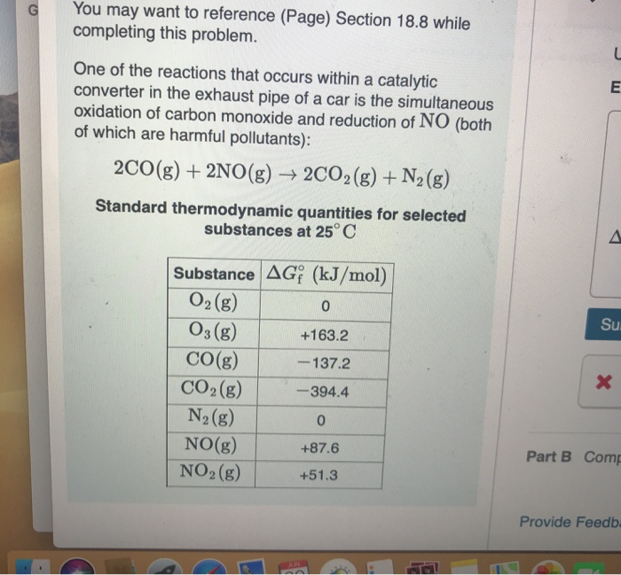 Solved Part A Use standard free energies of formation to | Chegg.com