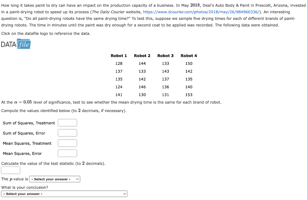 Solved How long it takes paint to dry can have an impact on