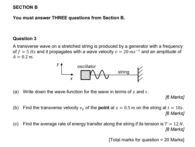 [Solved]: SECTION B You Must Answer THREE Questions From S