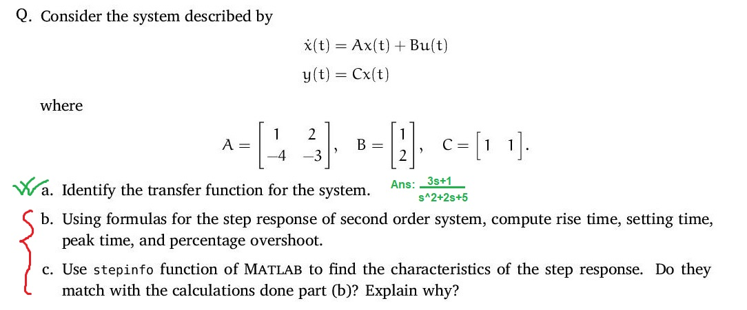 Solved Q Consider The System Described By I T Ax T Chegg Com