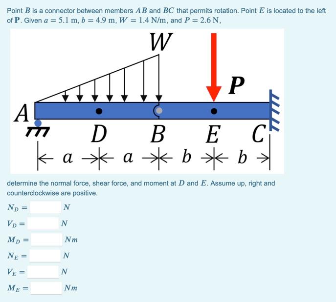 Solved Point B Is A Connector Between Members AB And BC That | Chegg.com