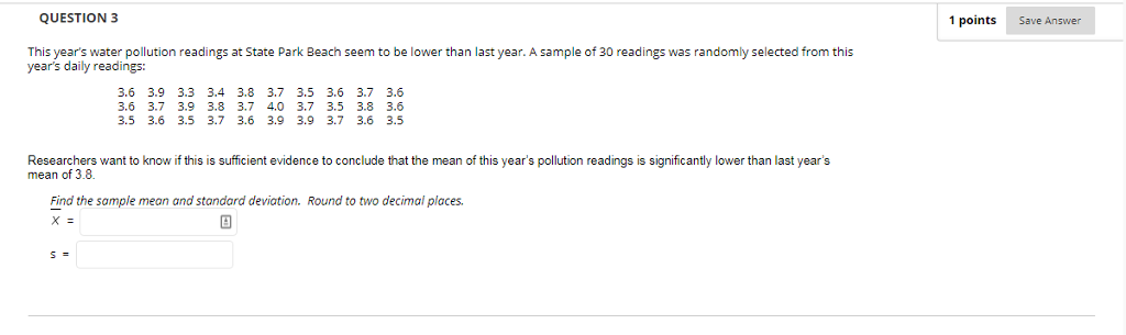 Solved QUESTION 3 1 points Save Answer This year's water | Chegg.com
