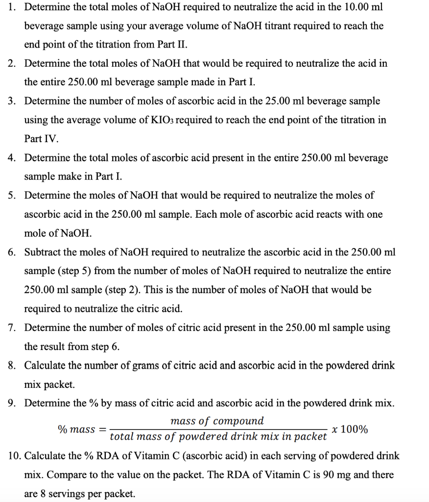Solved ISUILS Flavor of Powdered Drink Mix Mass of Sample,