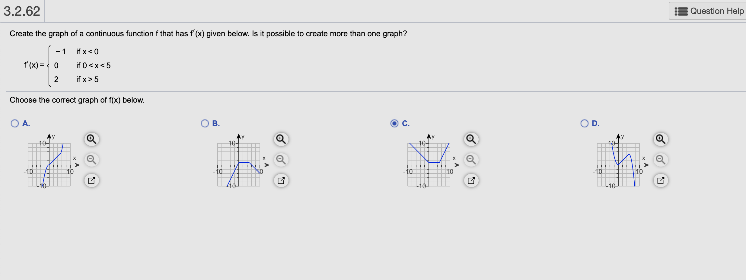 Solved 3.2.62 Question Help Create the graph of a continuous | Chegg.com