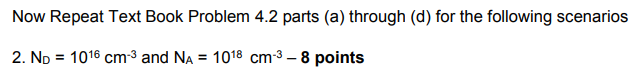 Solved 4.2 Consider a silicon PN step junction diode with Nd | Chegg.com