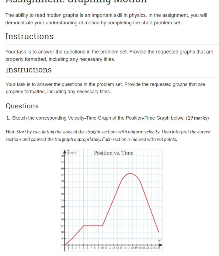 graph of motion problem