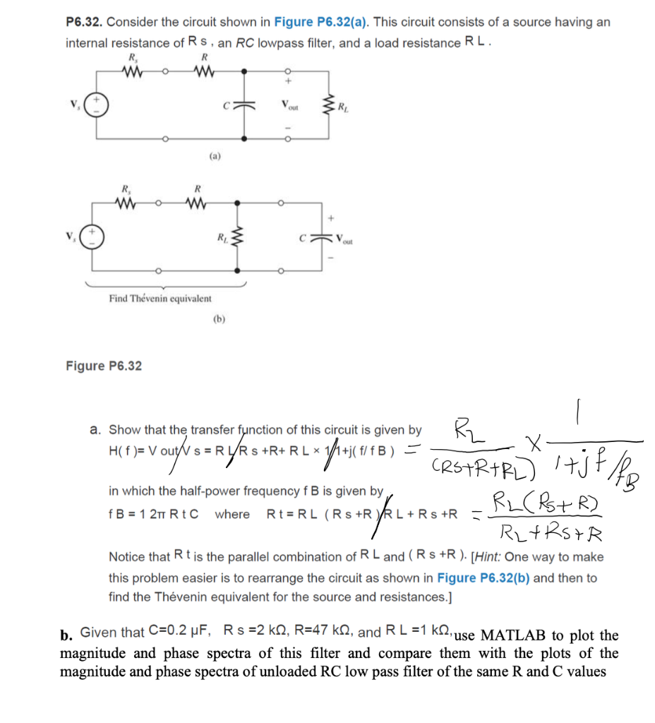 Solved P6.32. Consider the circuit shown in Figure P6.32(a). | Chegg.com