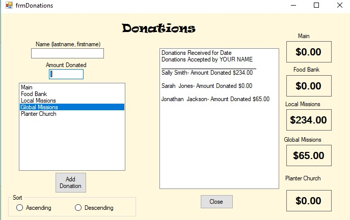 Visual Basic Project. The application is going to | Chegg.com