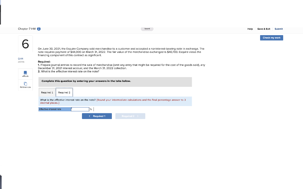 Solved Chapter 7 HW Help Save & Exit Submit Check my work 6 | Chegg.com
