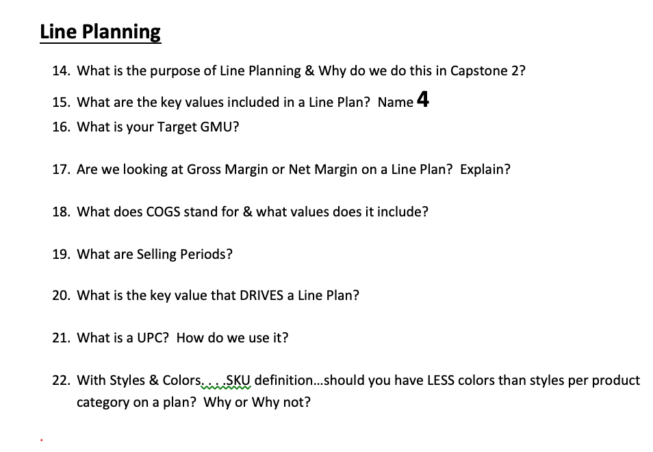 Solved Line Planning 14. What is the purpose of Line