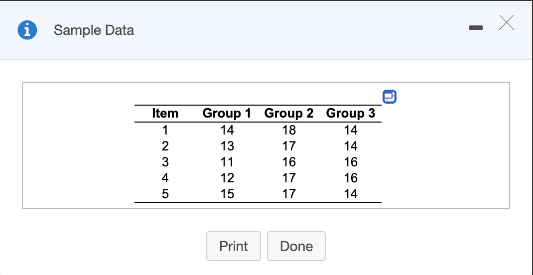 Solved Question Help o The table available below shows three | Chegg.com