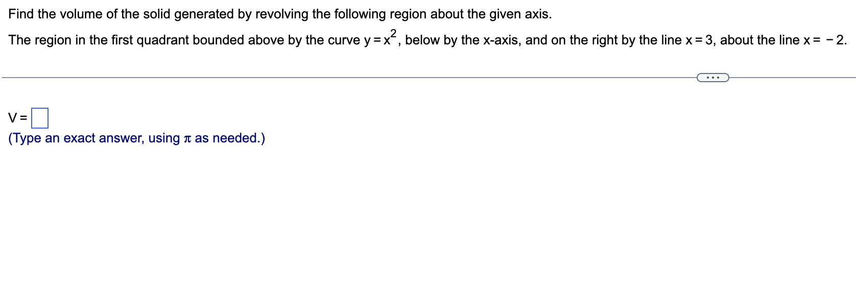 Solved Find the volume of the solid generated by revolving | Chegg.com ...