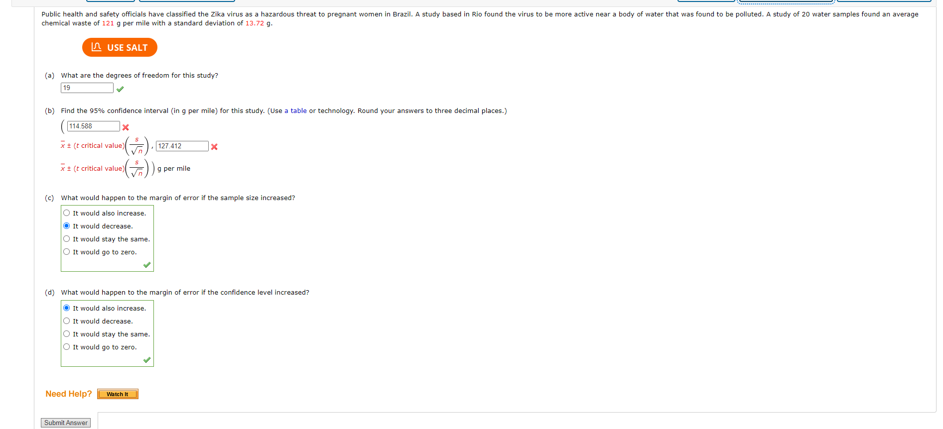 Solved chemical waste of 121 g per mile with a standard | Chegg.com