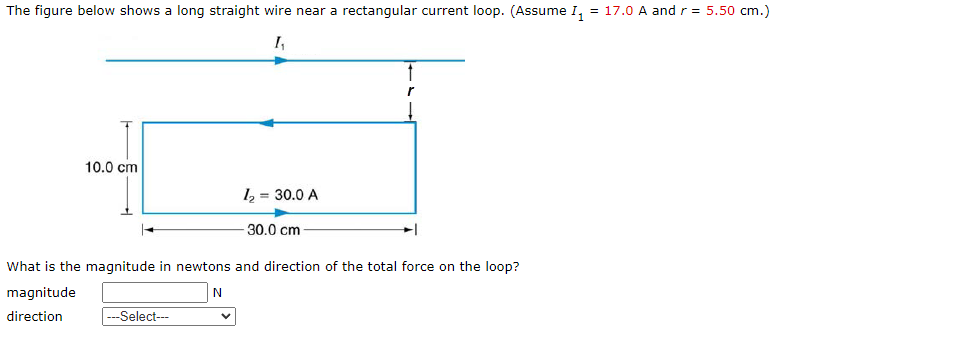 Solved The figure below shows a long straight wire near a | Chegg.com