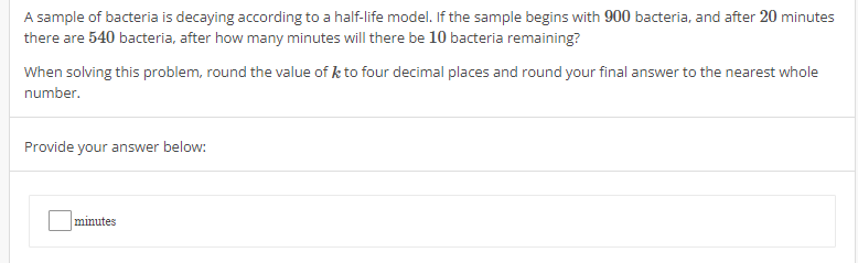 Solved Researchers Recorded That A Certain Bacteria | Chegg.com