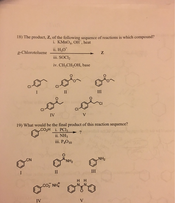 Solved 18) The product, Z, of the following sequence of