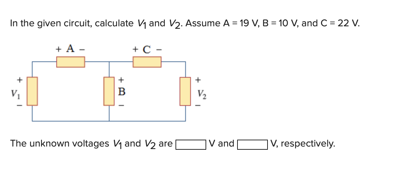 Solved In the given circuit, calculate V1 ﻿and V2. ﻿Assume | Chegg.com