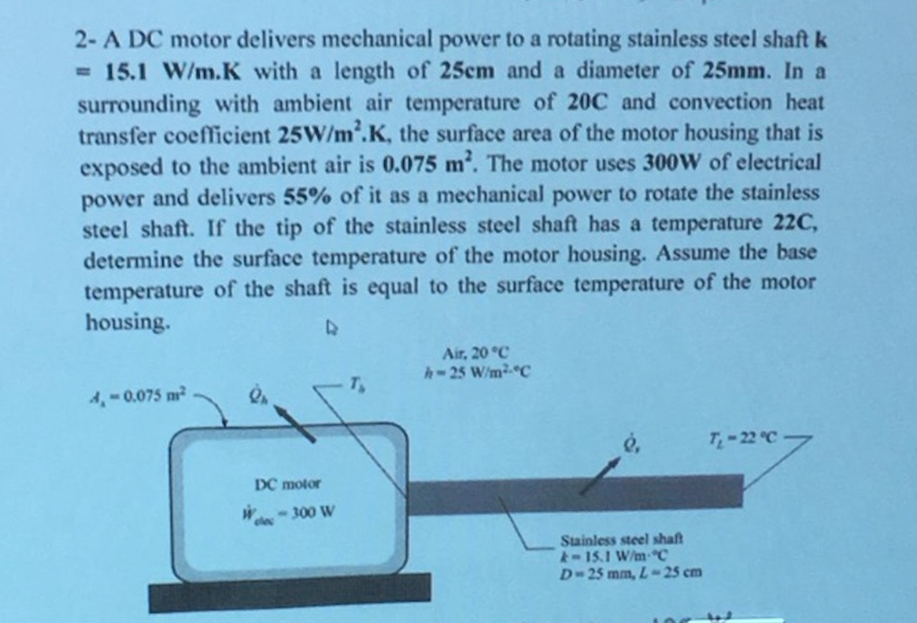 Solved 2 A DC motor delivers mechanical power to a rotating