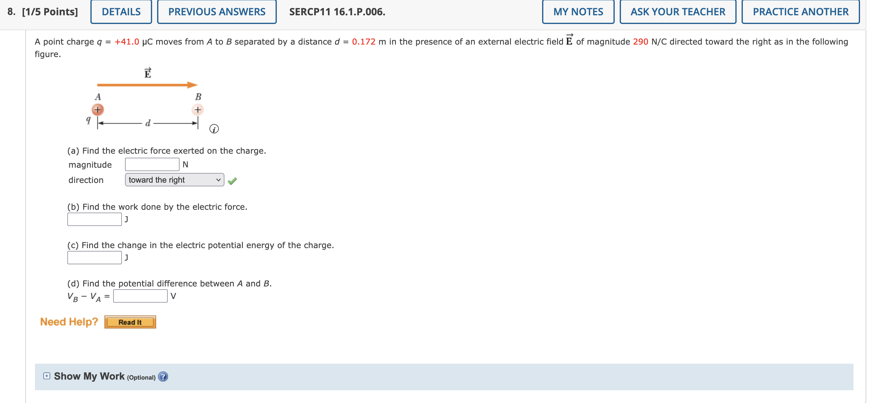 Solved figure. (a) Find the electric force exerted on the | Chegg.com