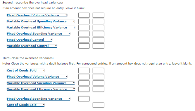 Solved Second, recognize the overhead variances: If an | Chegg.com