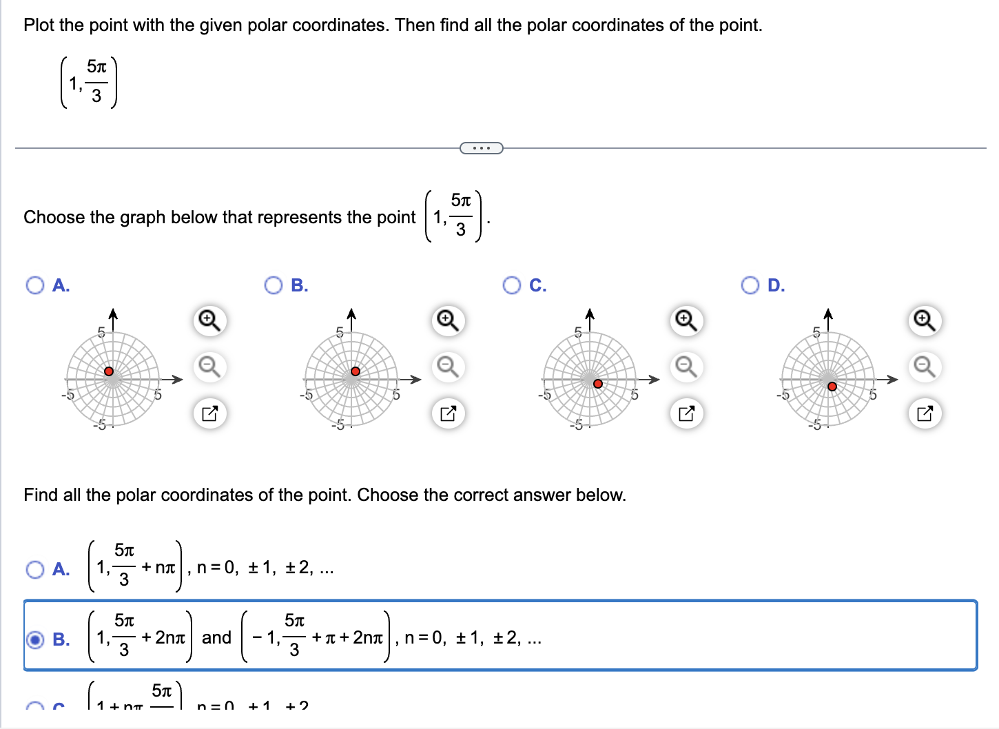 how to find polar coordinates of a point