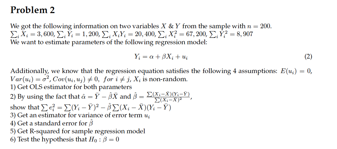 Solved Problem 2 We got the following information on two | Chegg.com