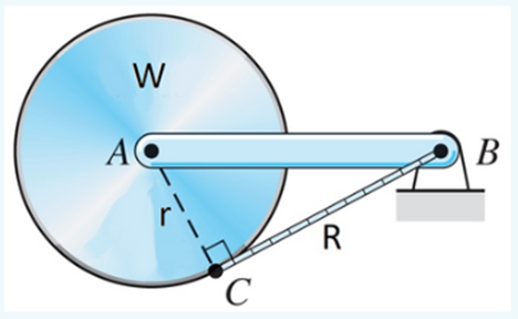 Solved The axis of the homogeneous disk of W = 10 lb is | Chegg.com