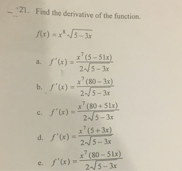 solved-find-the-derivative-of-the-function-f-x-x-8-chegg