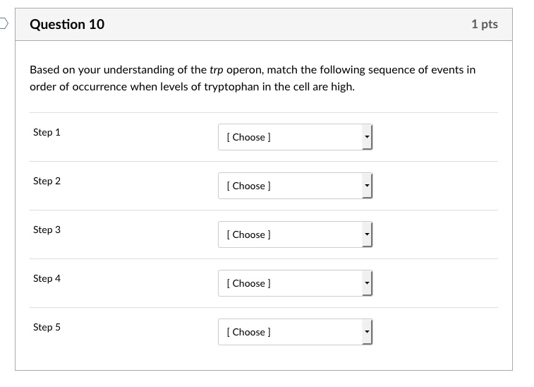 Solved DQuestion 10 1 pts Based on your understanding of the | Chegg.com
