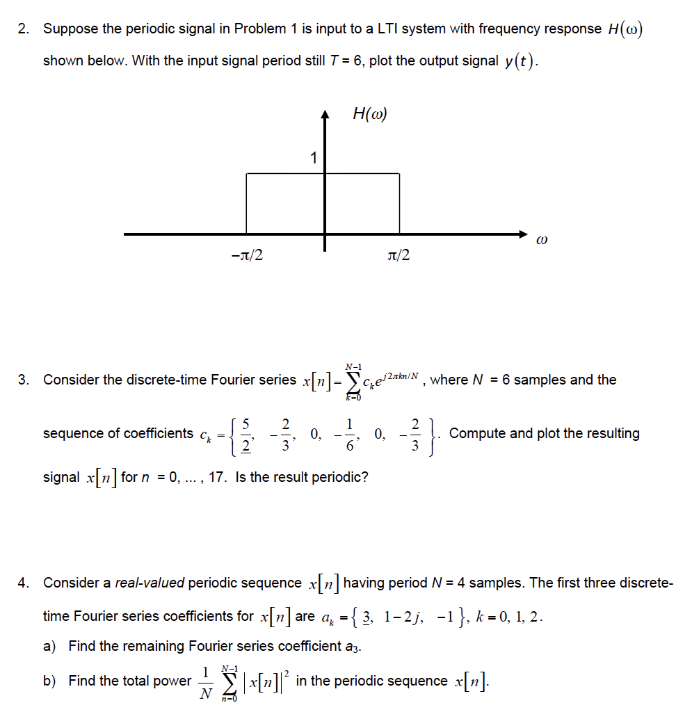 Solved 1 Consider A Periodic Signal X T X T T With