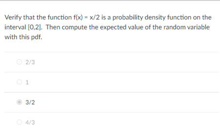 Solved Verify that the function f(x) = x/2 is a probability | Chegg.com