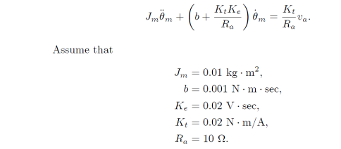 Solved There is a DC motor system with the differential | Chegg.com