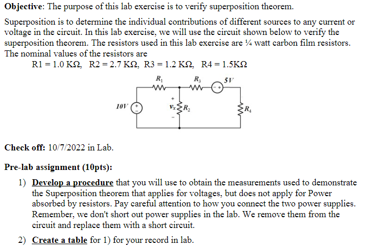 superposition theorem lab experiment